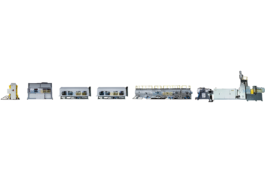 Экструзионная линия для производства труб из полиэтилена высокой плотности/Линия для производства больших труб из полиэтилена