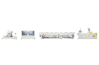 Экструзионная линия для производства труб из ПВХ с одним выходом 