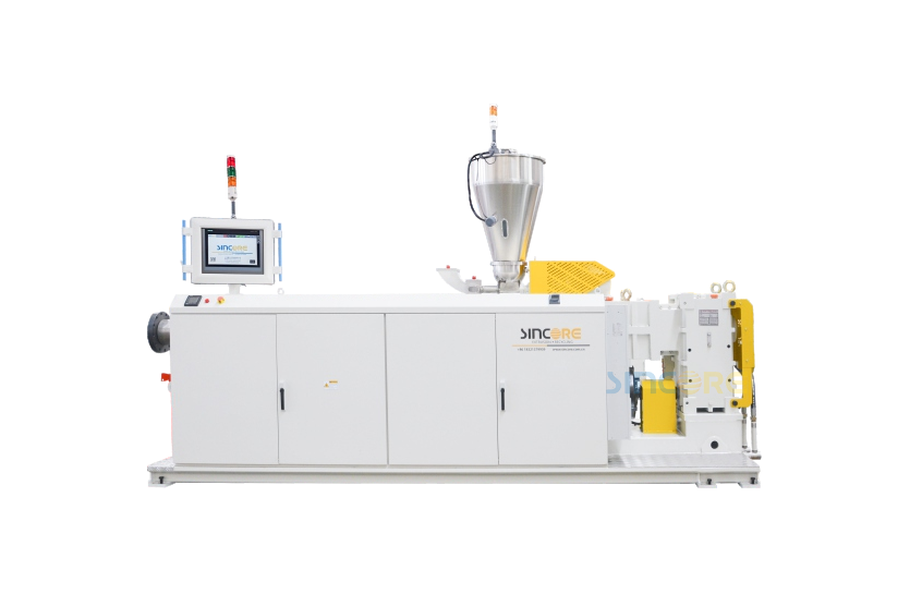 Высокоскоростная линия по производству оконных профилей с двухшнековым параллельным экструдером