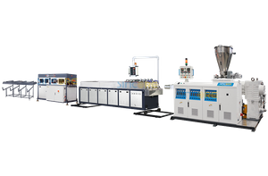 Экструзионная линия для производства труб из ПВХ с четырьмя выходами
